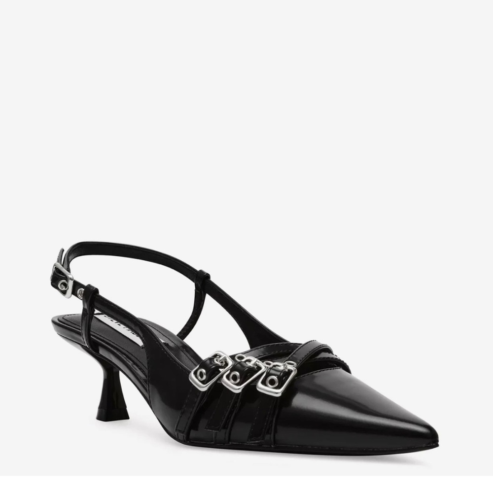 Steve Madden Loca Slingback Pointed Toe Pump. Black Size 8